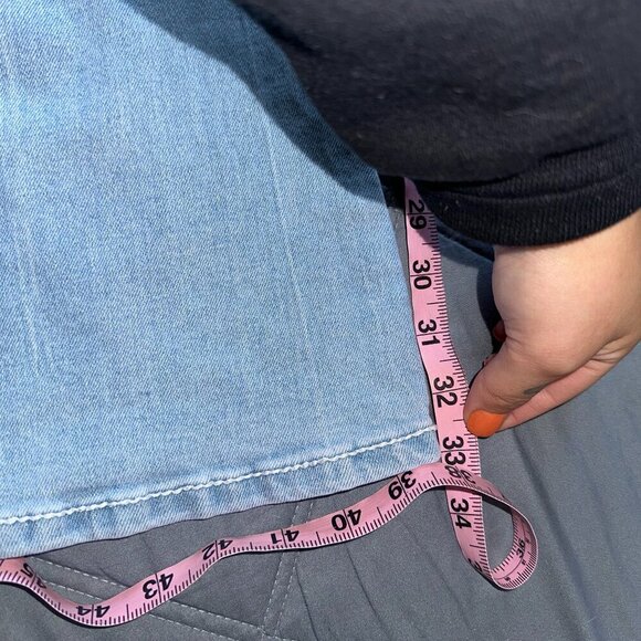 PTCL Ethical Clothing Women Light Blue Flare Bootcut Jeans Size 30 Jewel Pockets - Picture 12 of 13